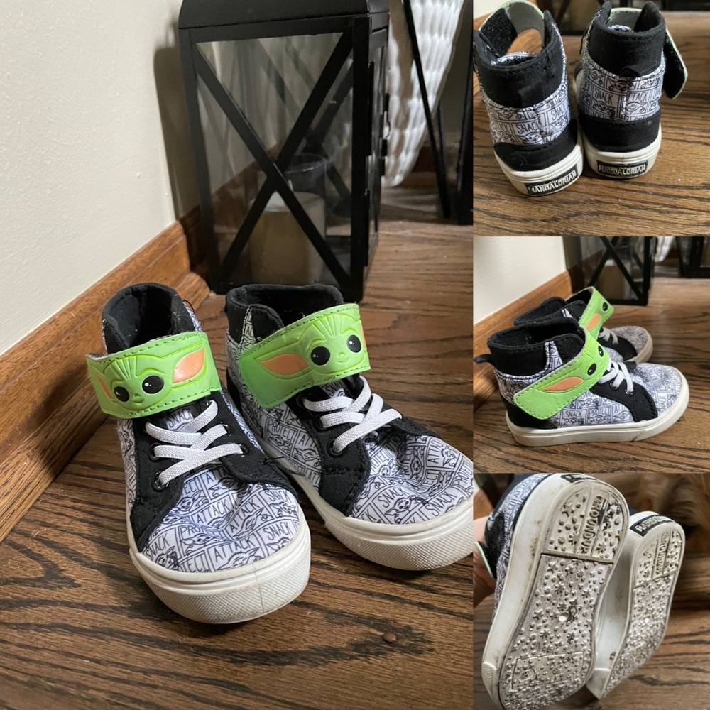 Baby yoda shoes toddler boy size 8